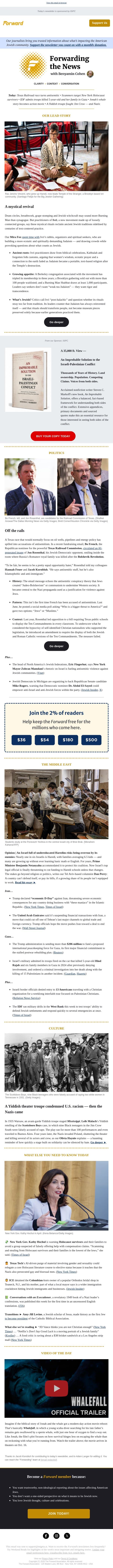There’s a new Judaism in town — or maybe it’s very, very old email from Forward screenshot