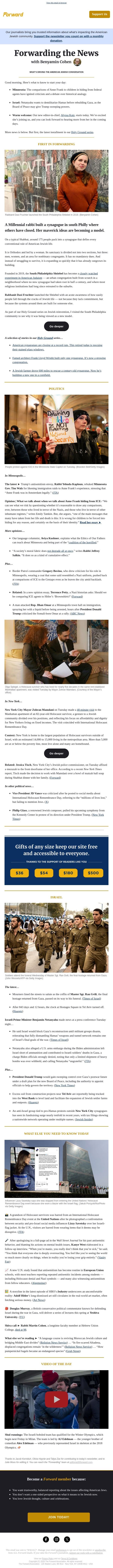 A Millennial rabbi’s maverick ideas are model for new Jewish community email from Forward screenshot