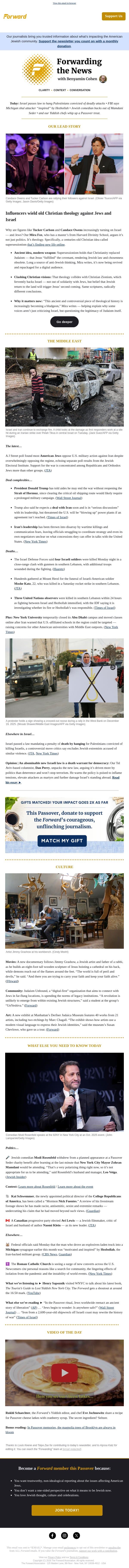 Inside the Christian theology driving modern antisemitism email from Forward screenshot