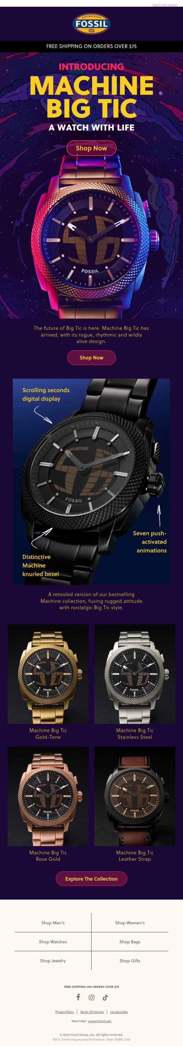 Introducing Machine Big Tic ⏩ email from Fossil screenshot