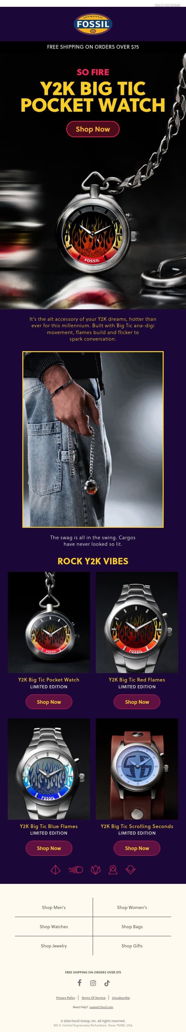 🔥 Hot Pocket (Watch) 🔥 email from Fossil screenshot
