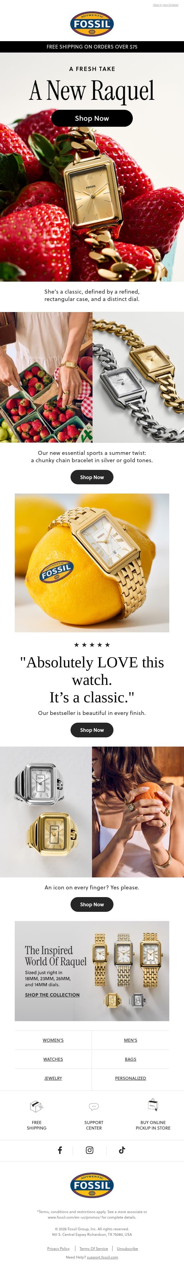 Timeless, Effortless Style For Summer ✨ email from Fossil screenshot