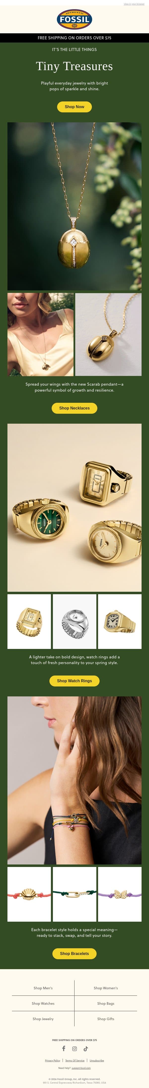 Bright Days Ahead email from Fossil screenshot