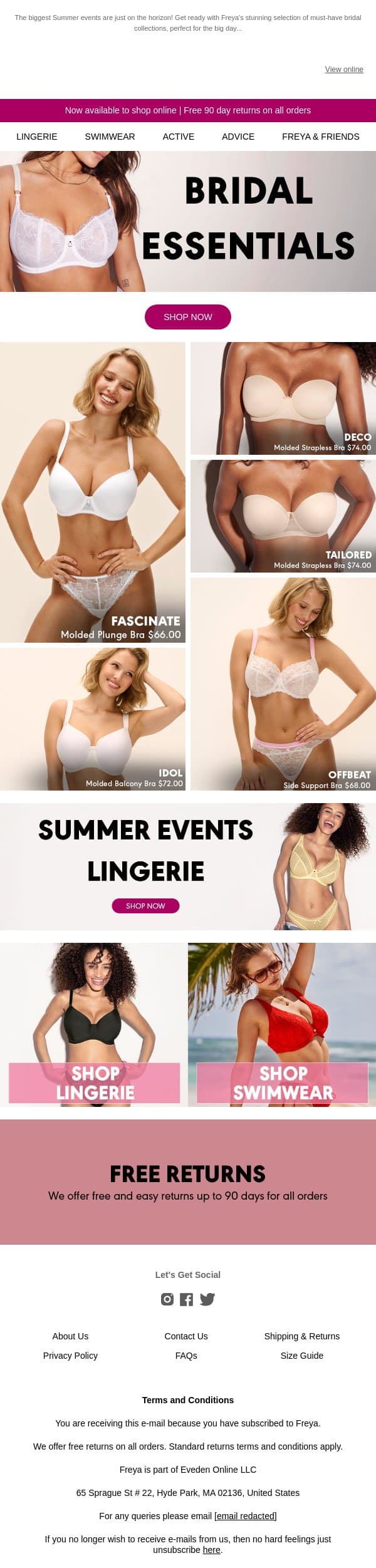 Wedding Ready Lingerie🥂 email from Freya screenshot