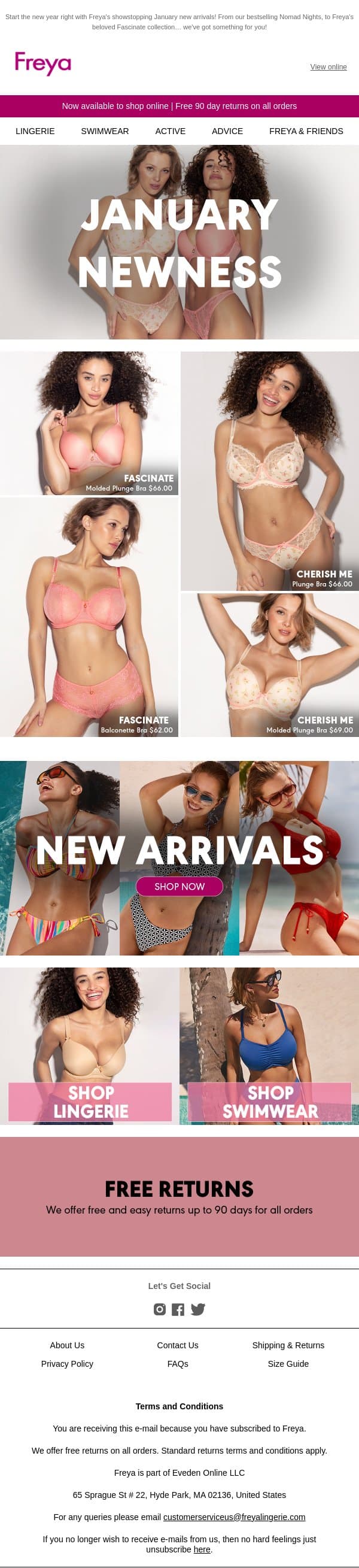 NEW year, NEW Arrivals😍 email from Freya screenshot
