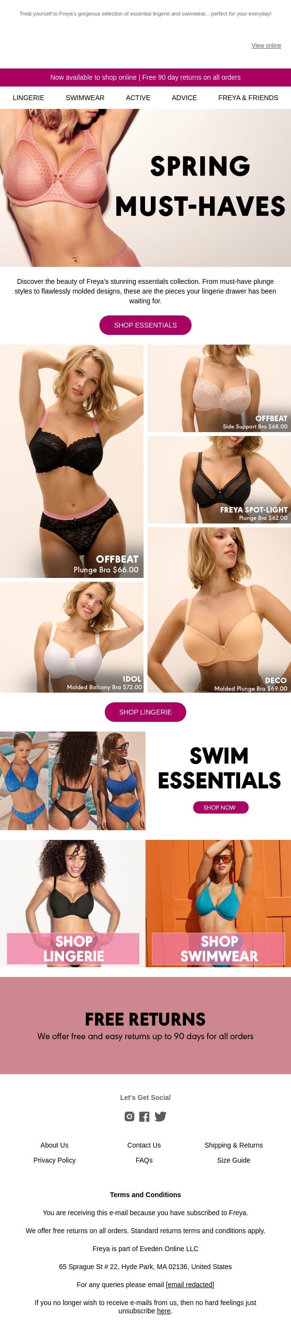 Upgrade Your Bra-Drobe🤩 email from Freya screenshot