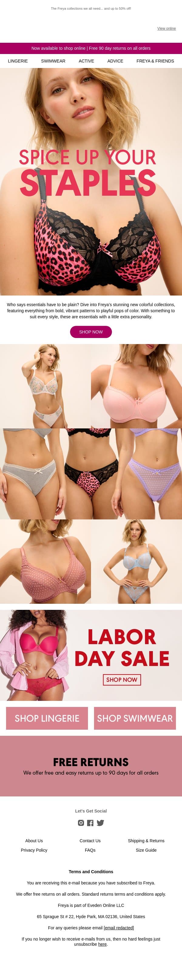 Standout With Freya's Labor Day SALE🤩 email from Freya screenshot