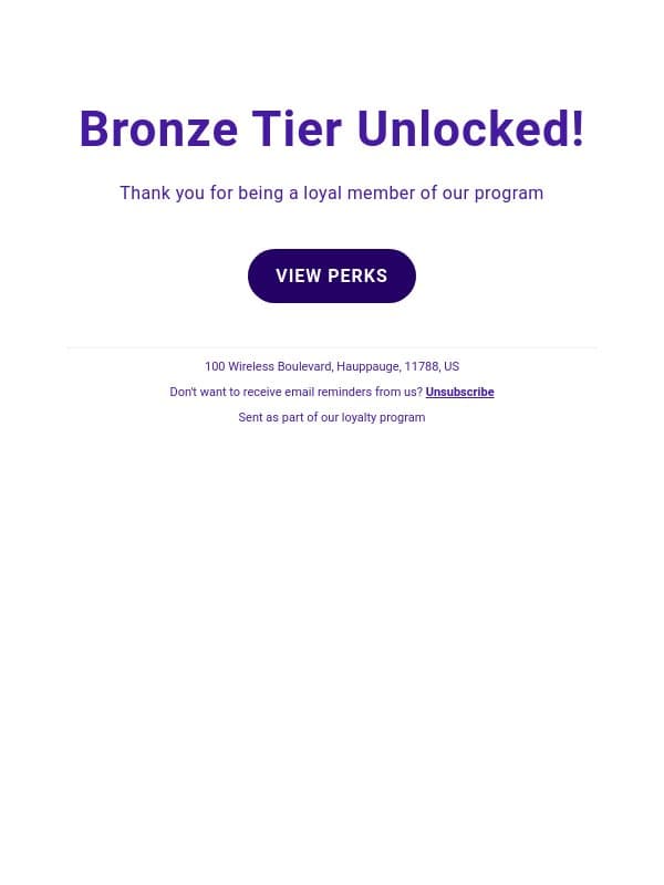 Bronze Tier Unlocked! email from G Fuel screenshot