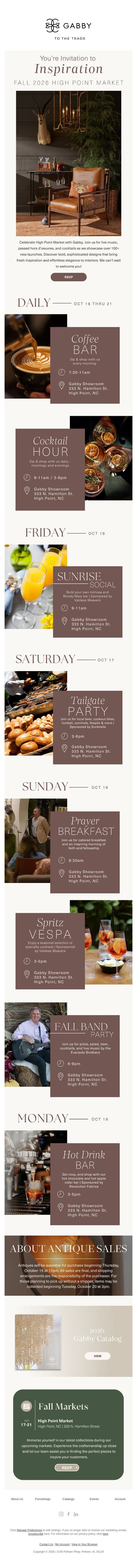 Your Invitation to Inspiration email from Gabby screenshot
