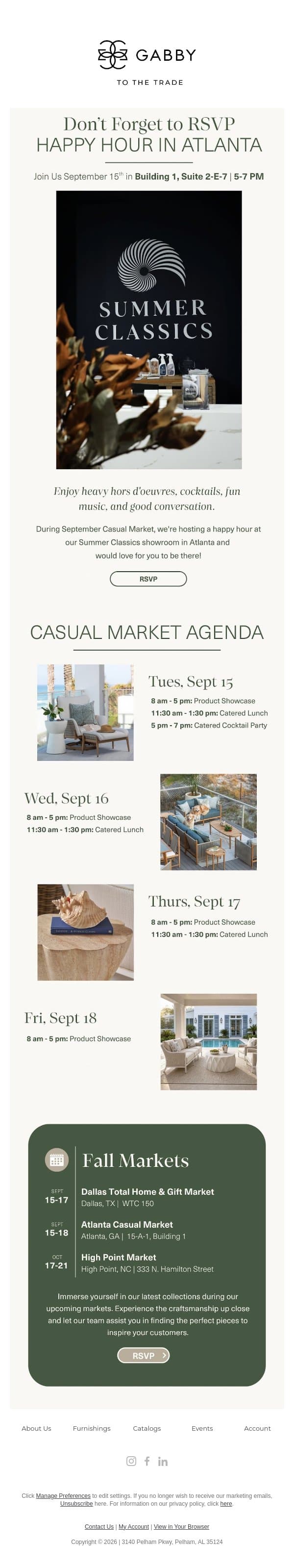 You’re Invited: Happy Hour in Atlanta email from Gabby screenshot