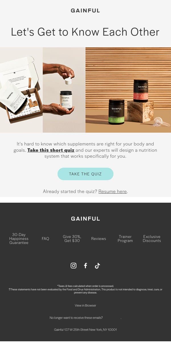 Need Help Deciding? email from Gainful screenshot