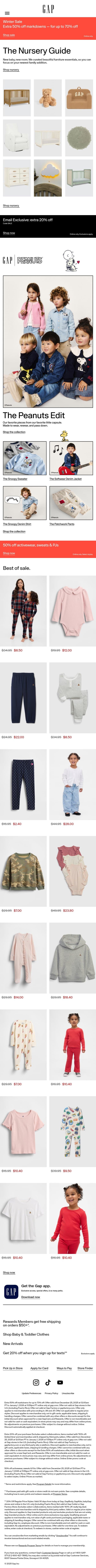 Just arrived: your new nursery email from Gap screenshot