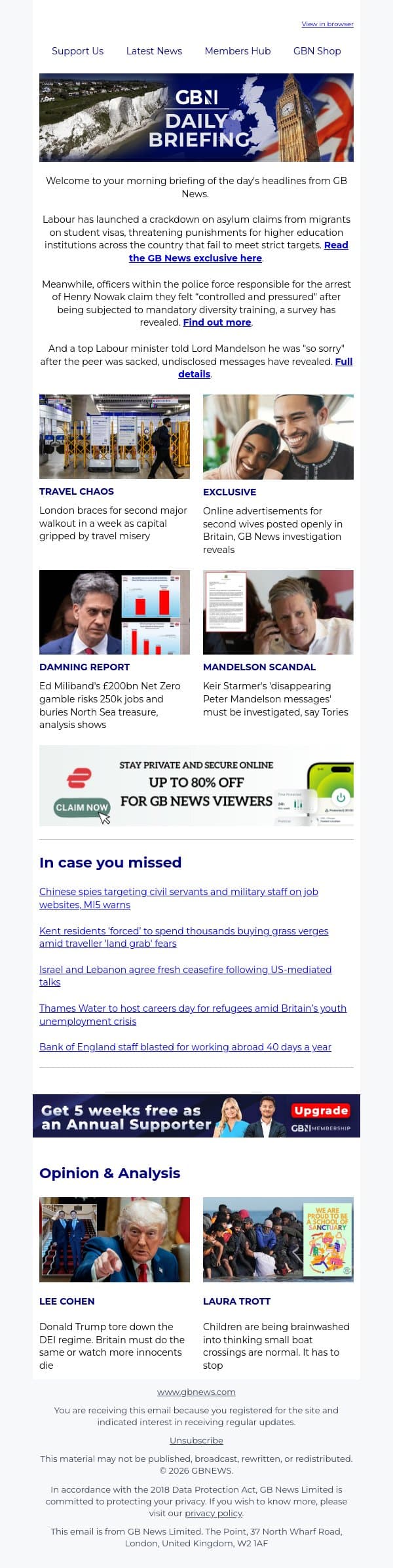 EXC: Asylum crackdown to end ‘abuse’ of UK universities unveiled by Labour email from GB News screenshot
