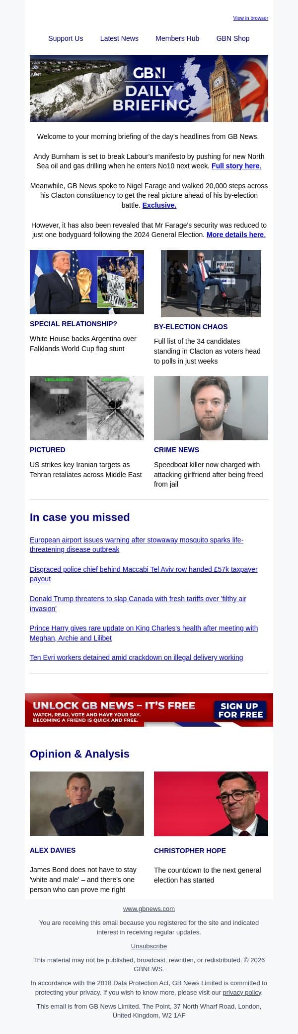 BREAKING: Andy Burnham set to break Labour's manifesto with new North Sea oil drilling push email from GB News screenshot