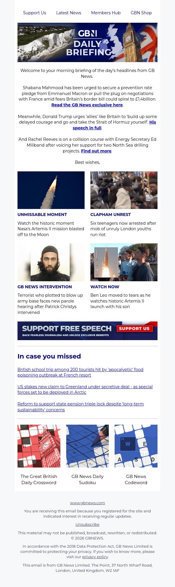 Mahmood told to stop paying France for migrant 'deal' email from GB News screenshot