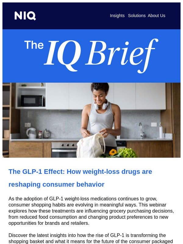 The IQ Brief: Consumer shifts, winning innovation & future market trends email from GfK