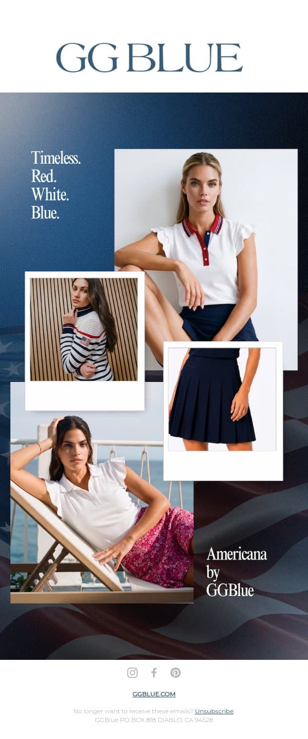 Step Into Classic Americana Fashion! email from GGblue screenshot