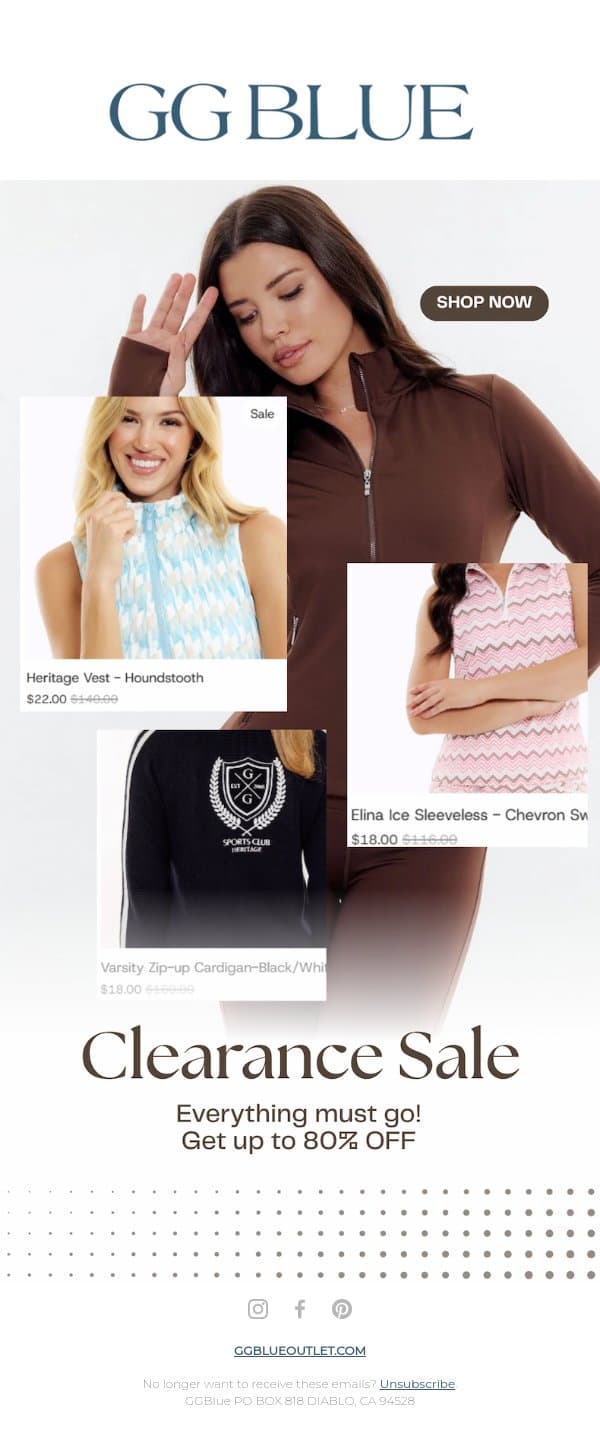 Shop GGBlue: Up to 80% OFF! email from GGblue screenshot