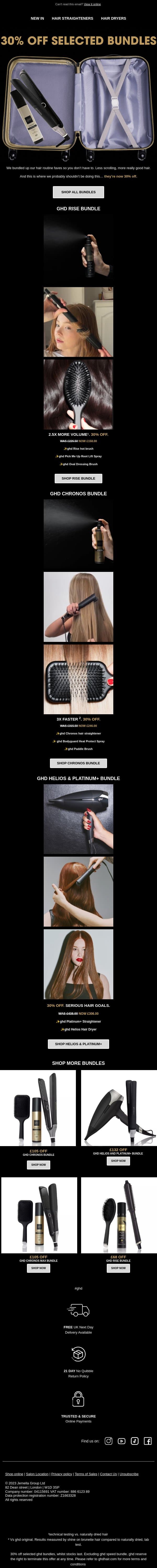 adam, we probably shouldn't be doing this... email from GHD screenshot