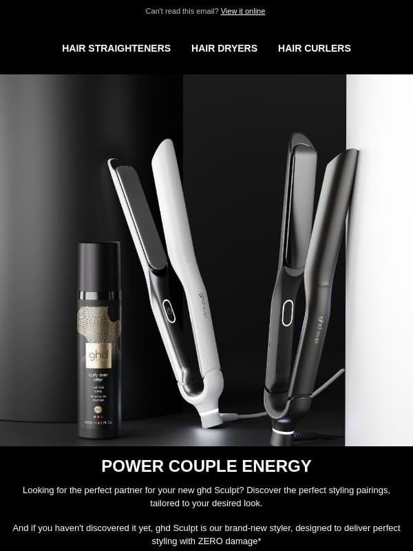 Finally, a ZERO damage straightener! email from GHD