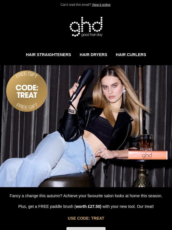 Autumn Hair Starts Here + FREE Brush Inside 🤎🧸 email from GHD