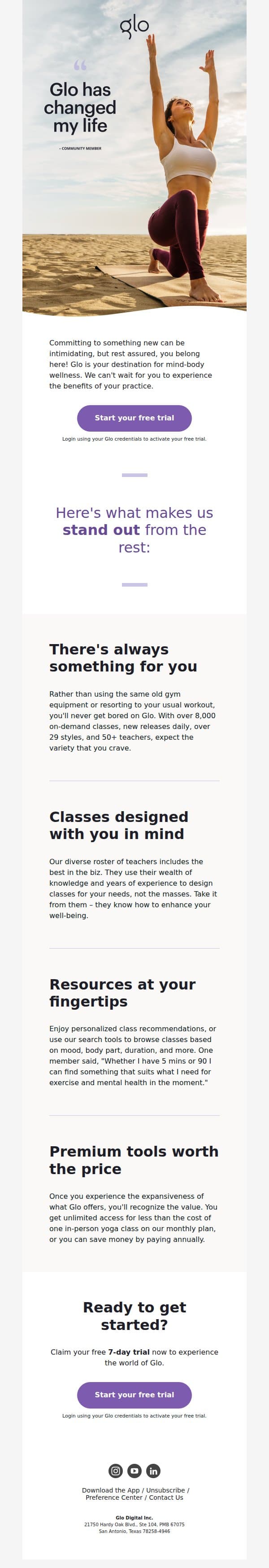 Now presenting: The world of Glo email from glo (BAT) screenshot