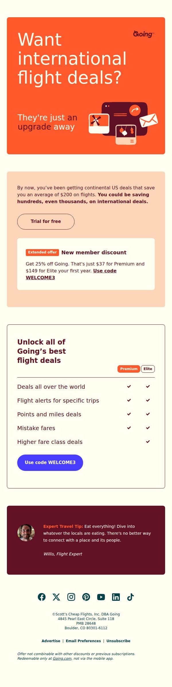 Get more from Going email from Going screenshot