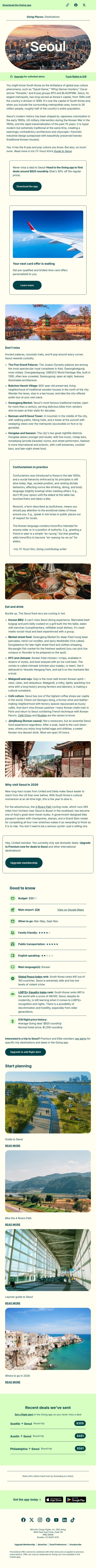 The Asian capital where K-Pop meets Confucianism email from Going screenshot