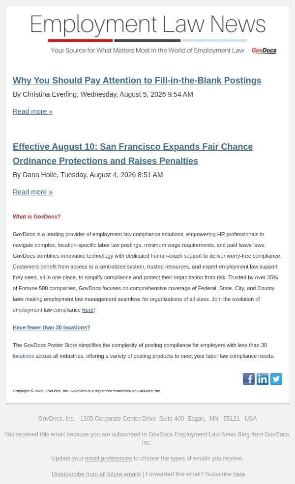 Why You Should Pay Attention to Fill-in-the-Blank Postings email from GovDocs screenshot