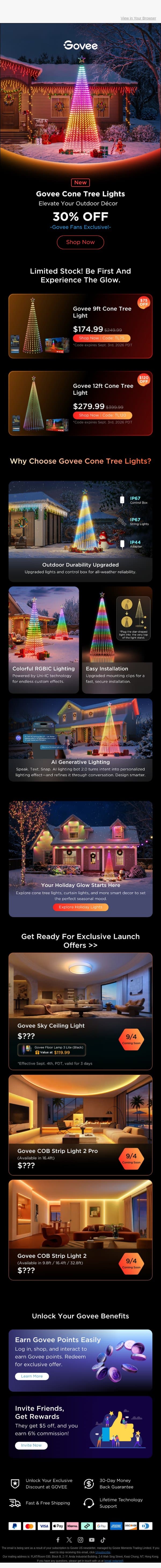 🎄 Govee Cone Tree Lights Just Got a Bigger Upgrade email from Govee screenshot