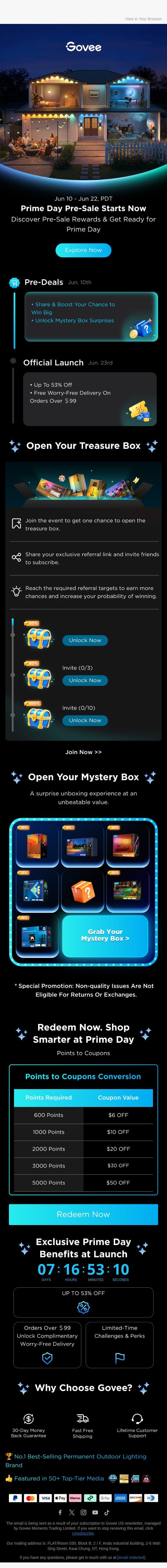 Prime Day Preview: Early Access Starts Now email from Govee screenshot