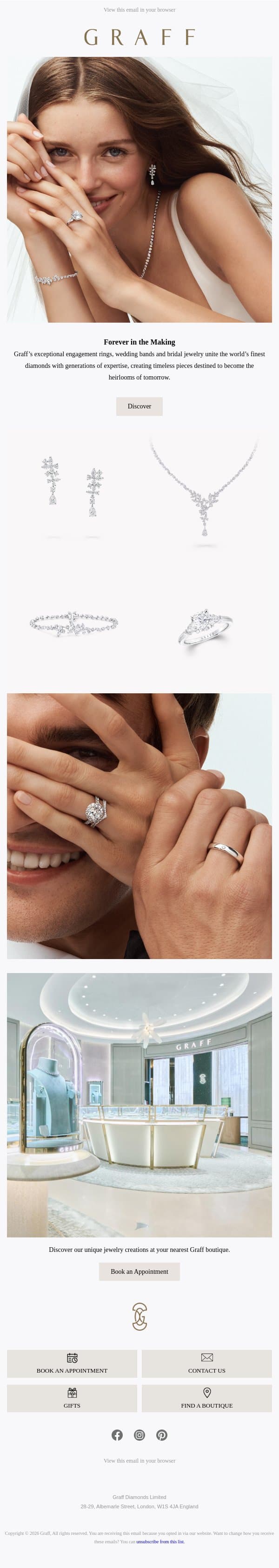 Forever Starts Here email from Graff screenshot