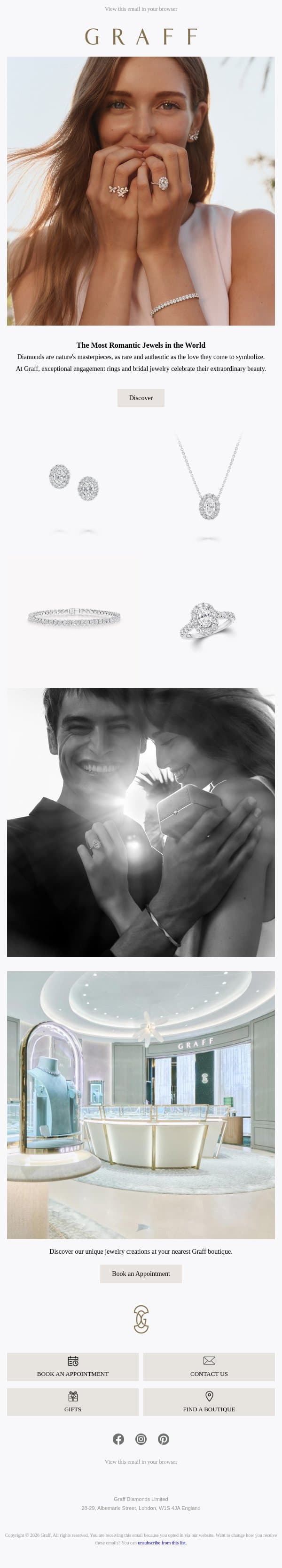 An Icon of Forever email from Graff screenshot