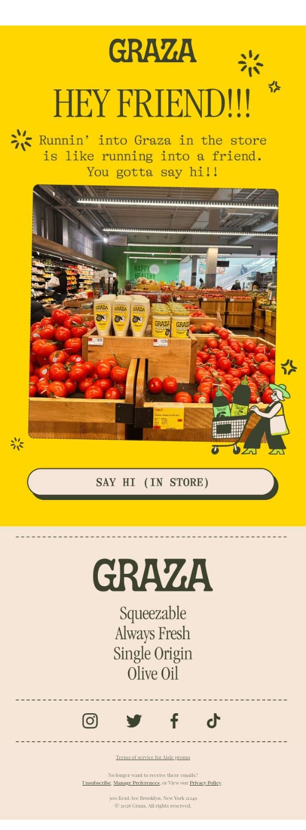 Grocery shopping = treasure hunt email from Graza screenshot