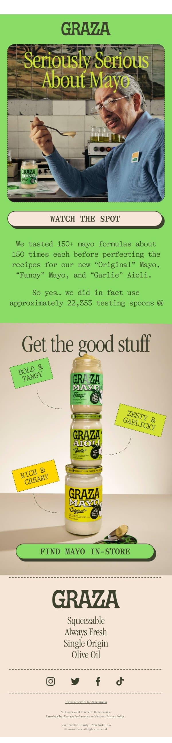 How do you make the perfect mayo??! email from Graza screenshot
