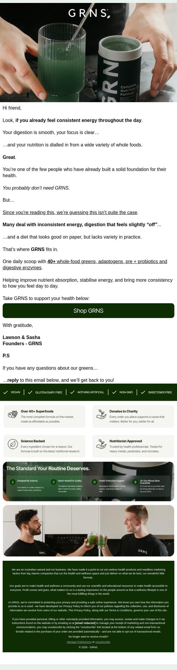 Do NOT Take GRNS email from GRNS screenshot