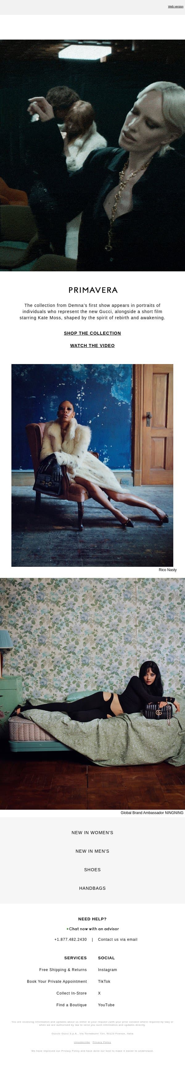 And We Shall Dance Again: Unveiling Primavera email from Gucci screenshot