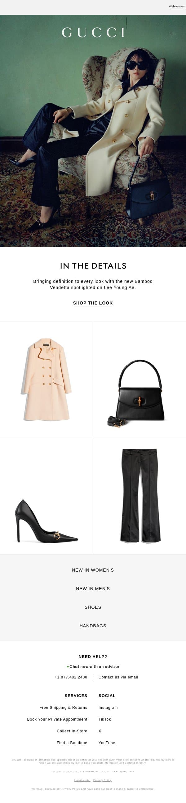 Styled with Intent email from Gucci screenshot