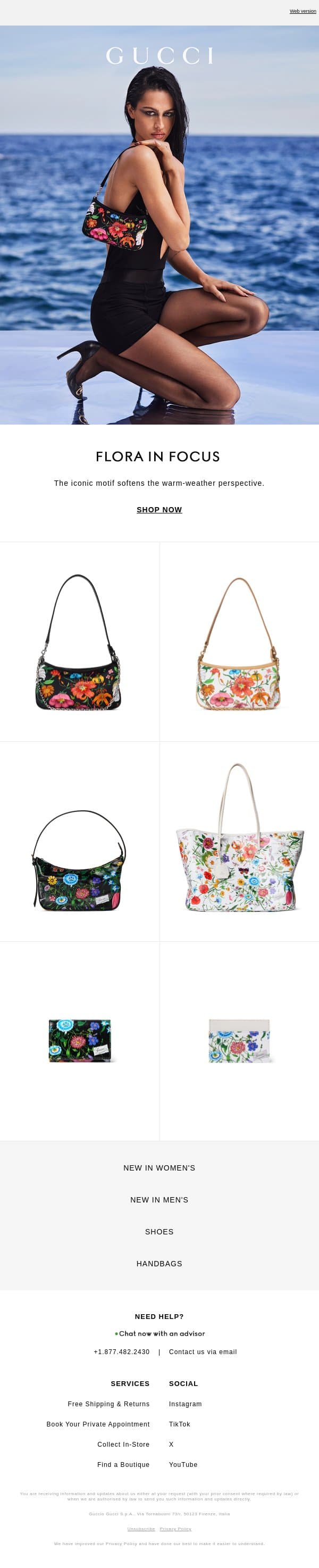 Flora Forever email from Gucci screenshot