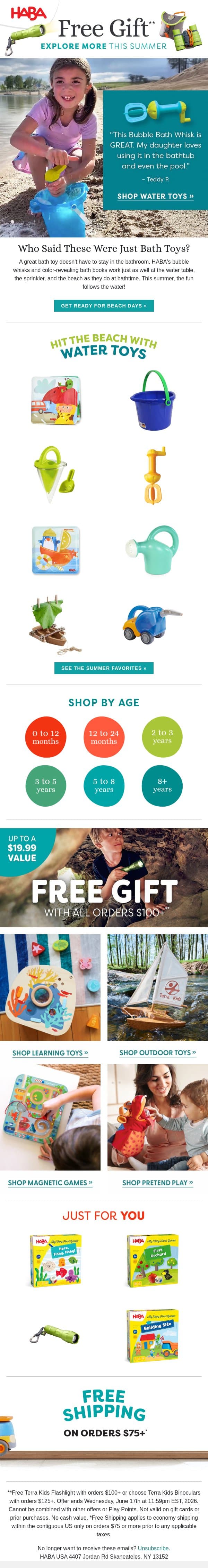 🫧 Not just for bathtime anymore email from HABA screenshot