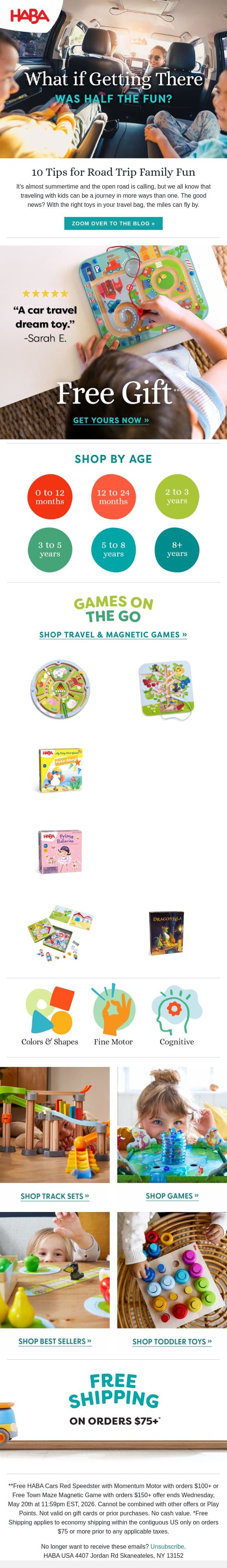 Travel Light, Play Big: Road Trip Tips Inside 🧳 email from HABA screenshot