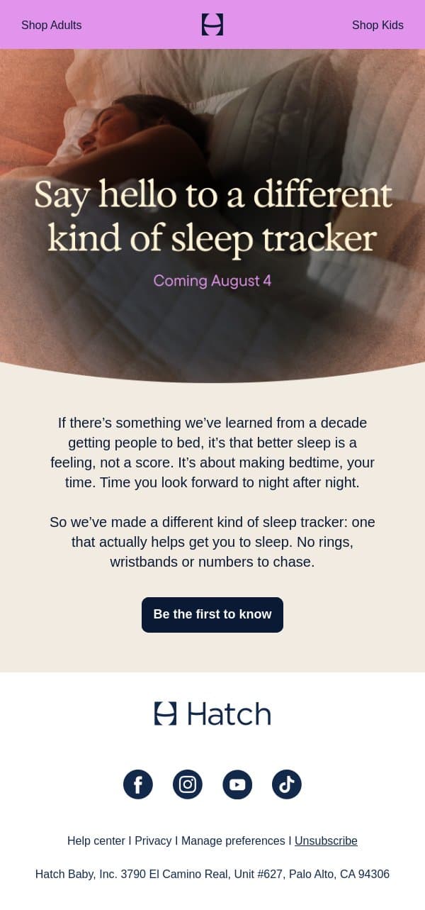 Inside: something new 👀 email from Hatch screenshot