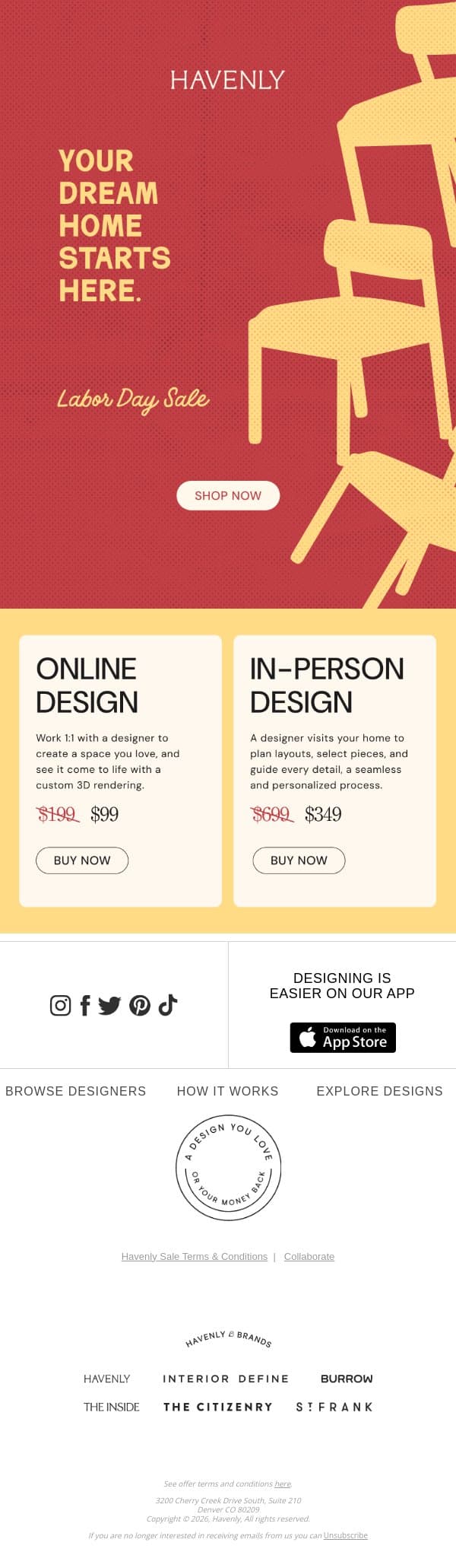 Reminder: the extension won't last email from Havenly screenshot