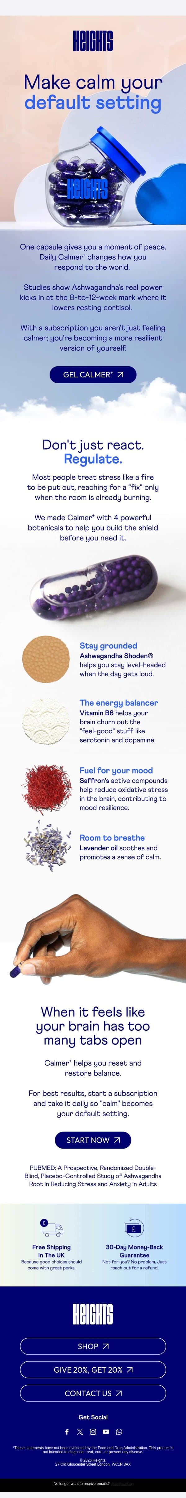 The best way to take Calmer⁺ email from Heights screenshot