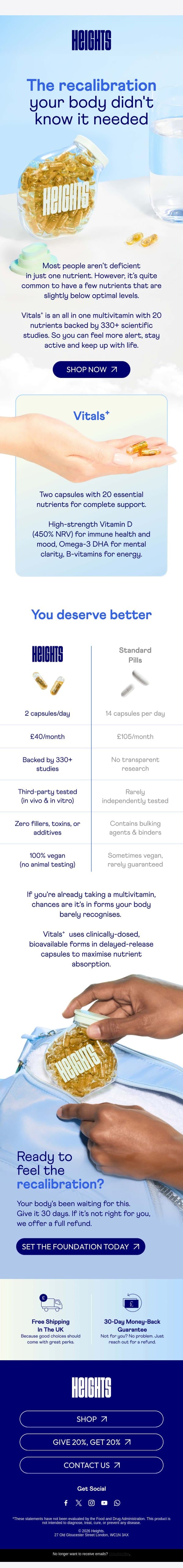 Start with a solid daily foundation email from Heights screenshot