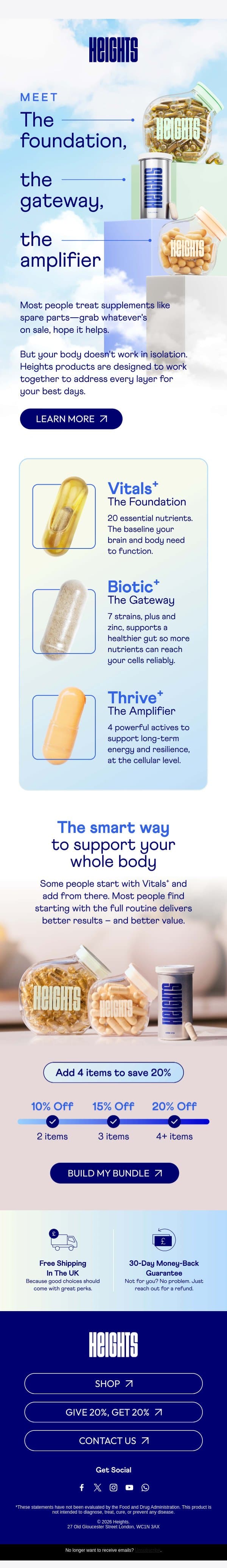 The smart way to support your whole body email from Heights screenshot