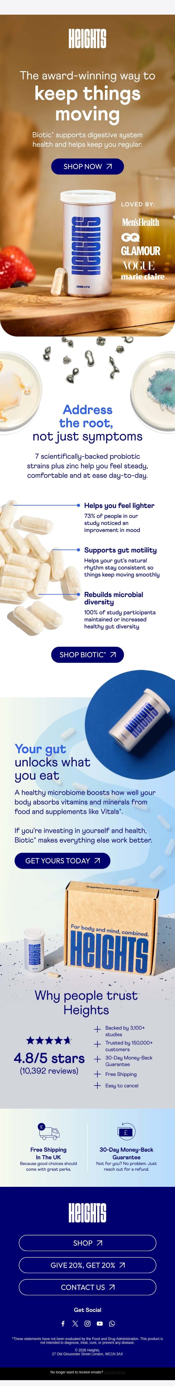 The missing piece to better digestion (& mood) email from Heights screenshot