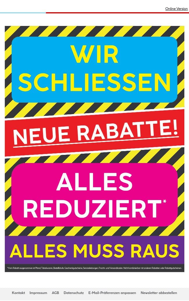 Neue Rabatte! email from Hellweg screenshot
