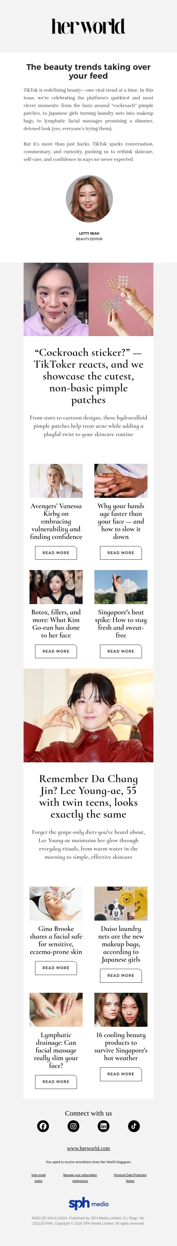 The beauty trends taking over your feed email from H.E.R. screenshot