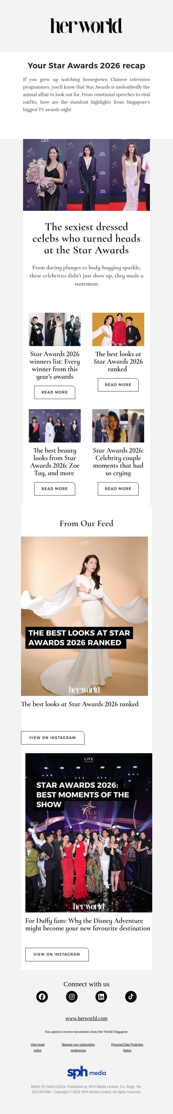 The sexiest dressed celebs who turned heads at the Star Awards email from H.E.R. screenshot